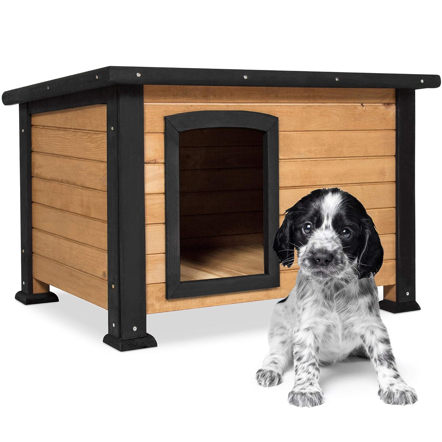 Best Choice Products Wooden Log Cabin Dog House