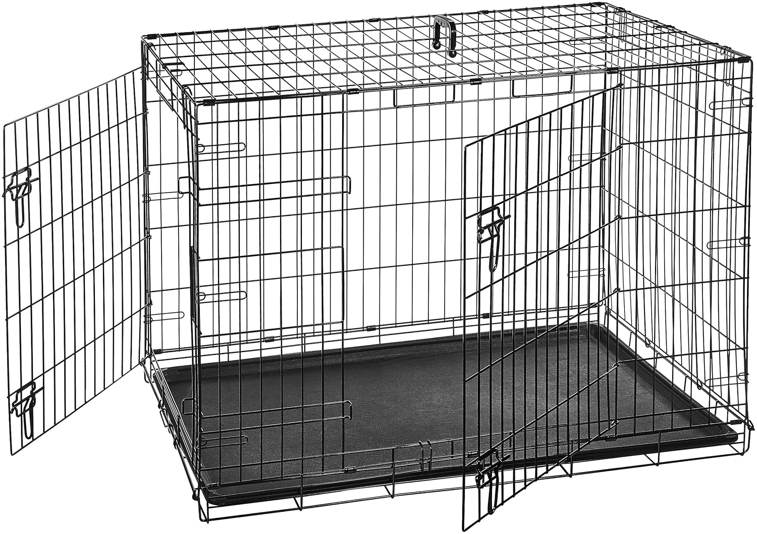 AmazonBasics Single Door & Double Door Folding Metal Dog Crate